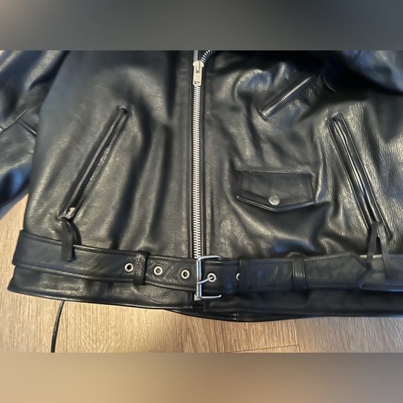 Wilson Black Leather Bomber Men Jacket, size XL - Picture 4 of 8